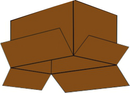 Faltschachtel 1180x780x900mm einseitig ohne Klappen